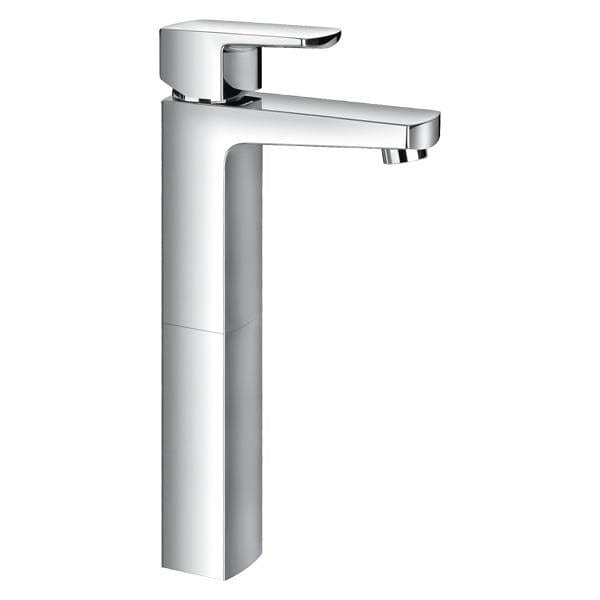 Flova Mono Basin Tap Flova Dekka Tall Basin Mixer Tap with Clicker Waste in Diamond Chrome