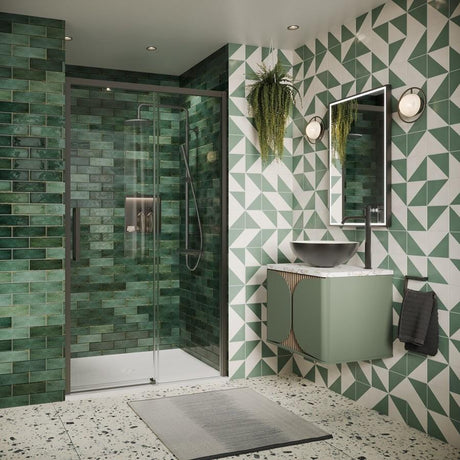 Crosswater Sliding Shower Door Slate / 700 x 2000 Crosswater Asura 8mm Sliding Shower Door