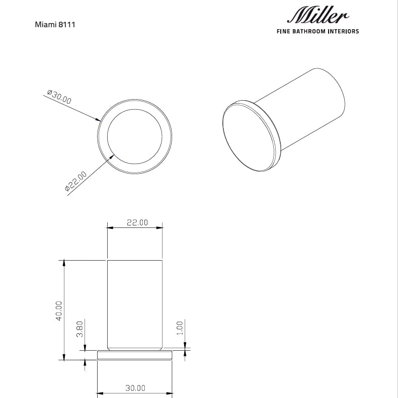 Miller Robe Hook Miller Boston/Miami Single Robe Hook