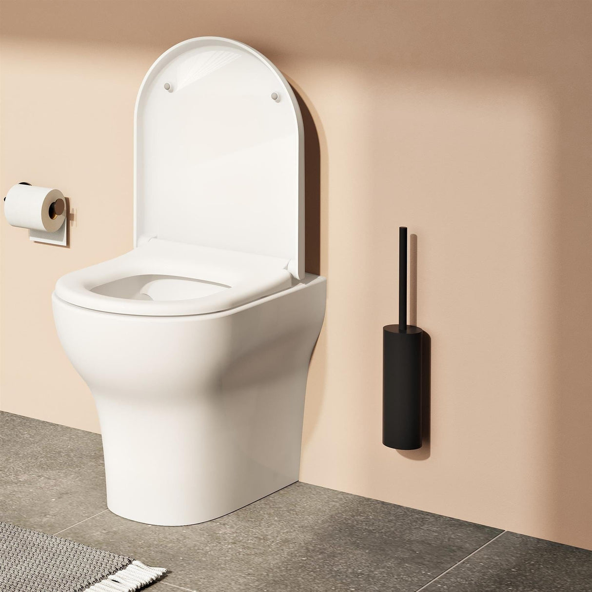 VitrA Toilet Roll Holder VitrA Origin Wall Mounted Toilet Brush and Holder