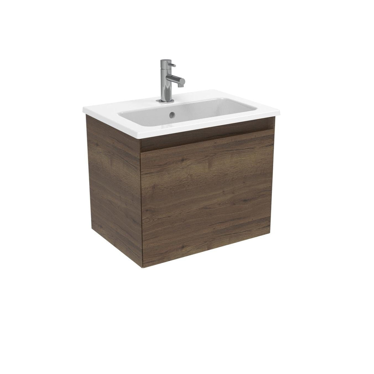 Saneux Wall Mounted Vanity Unit English Oak / 1 Hole Saneux Uni Vanity Unit With Basin - 500 x 360mm - One Door - Wall Mounted