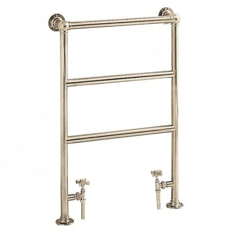 Heritage Traditional Towel Radiator Gold Heritage Portland Traditional Floor Mounted Heated Towel Rail - 850 x 575mm