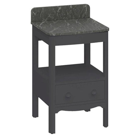 Burlington Floor Standing Vanity Unit Ashbee Grey / Marquina Burlington Guild Floor Standing 560mm Vanity Unit with Worktop