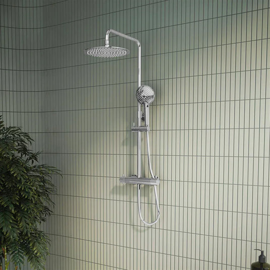 VitrA Aquaheat Bliss Exposed Thermostatic Valve Shower Set with Adjustable Riser