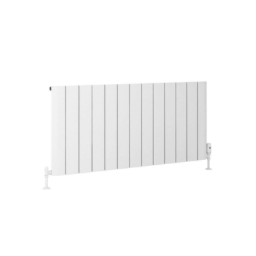 Eastbrook Panel Radiator Eastbrook Peretti Straight Horizontal Aluminum Radiator in Matt White