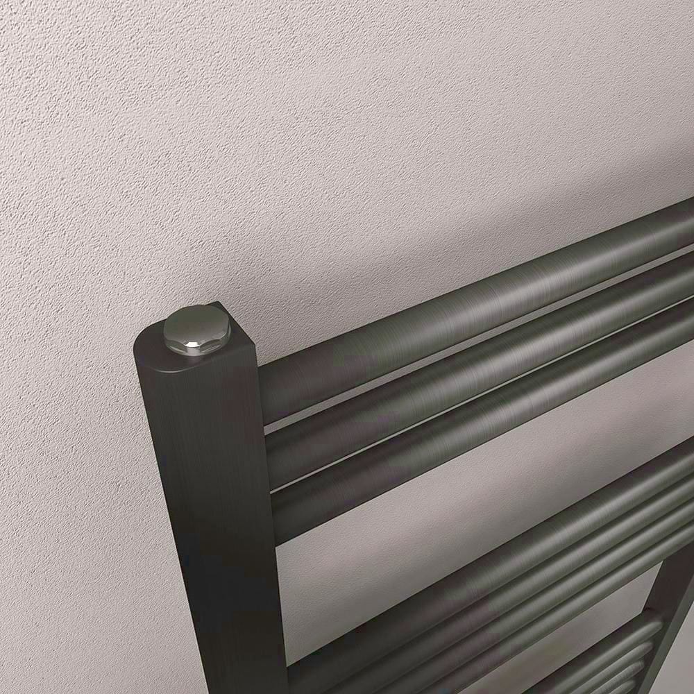 Eastbrook Ladder Rail Eastbrook Wendover Straight Heated Towel Rail in Brushed Gunmetal