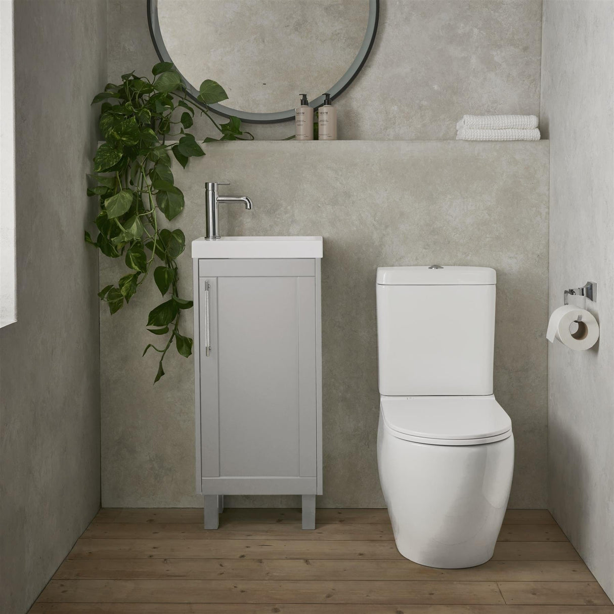Heritage Cloakroom Vanity Unit Heritage Lynton 400mm Cloakroom Floor Standing Unit with 1 Tap Hole Basin
