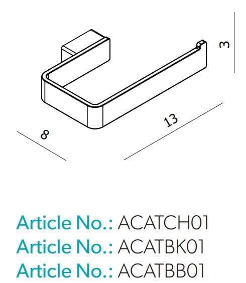 HiB Toilet Roll Holder HiB Atto Toilet Roll Holder