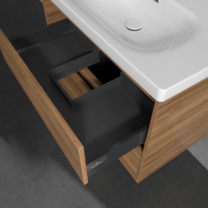 Villeroy & Boch Wall Mounted Vanity Unit Villeroy & Boch Skyla Wall Mounted 800mm Two Drawer Vanity Unit with Basin