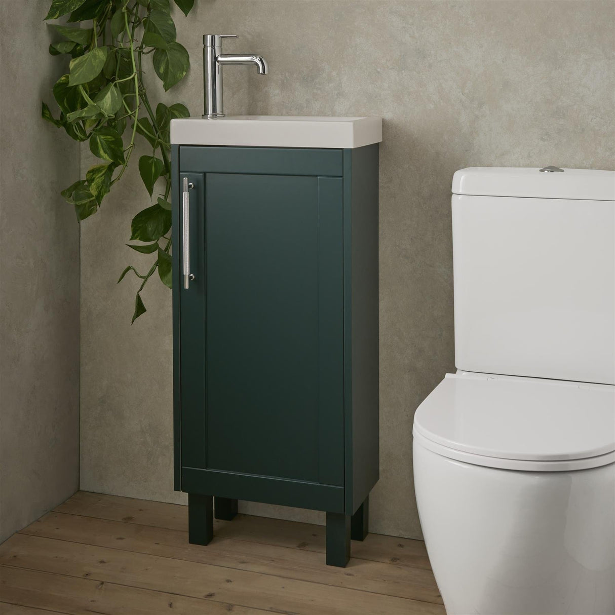Heritage Cloakroom Vanity Unit Heritage Lynton 400mm Cloakroom Floor Standing Unit with 1 Tap Hole Basin