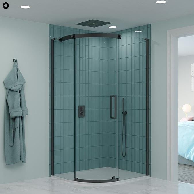 Crosswater Quadrant Shower Enclosure Slate / 1200 x 800mm / Left Hand Crosswater Optix Single Door Quadrant Shower Enclosure