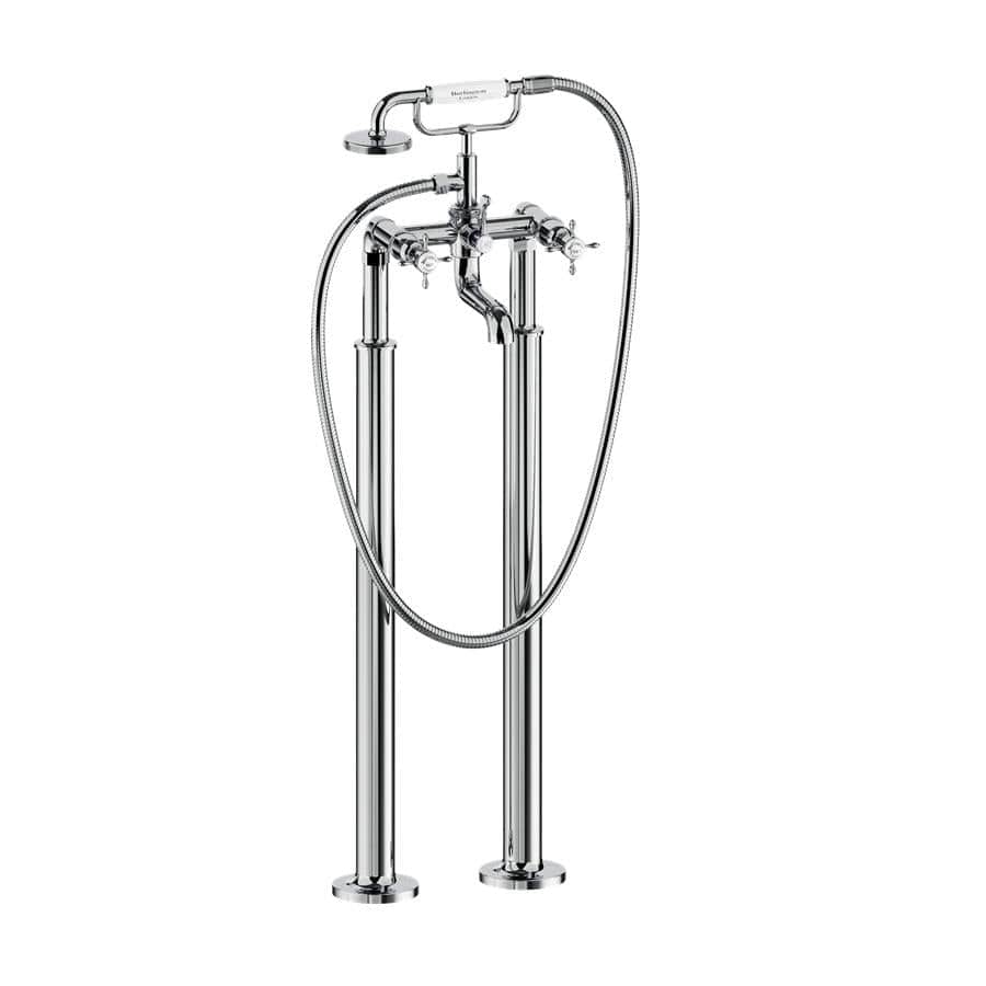 UK Bathroom Store Freestanding Bath Filler Chrome Burlington Guild Floor Standing Bath Shower Mixer