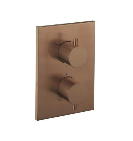 Crosswater Concealed Shower Valve Brushed Bronze Crosswater MPRO Crossbox 3 Outlet Trimset