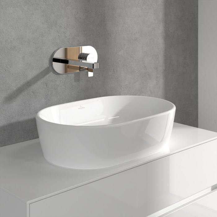 Villeroy & Boch Wall Mounted Basin Tap Villeroy & Boch Architectura Wall Mounted Single Lever Basin Mixer Tap with Pop Up Waste in Chrome