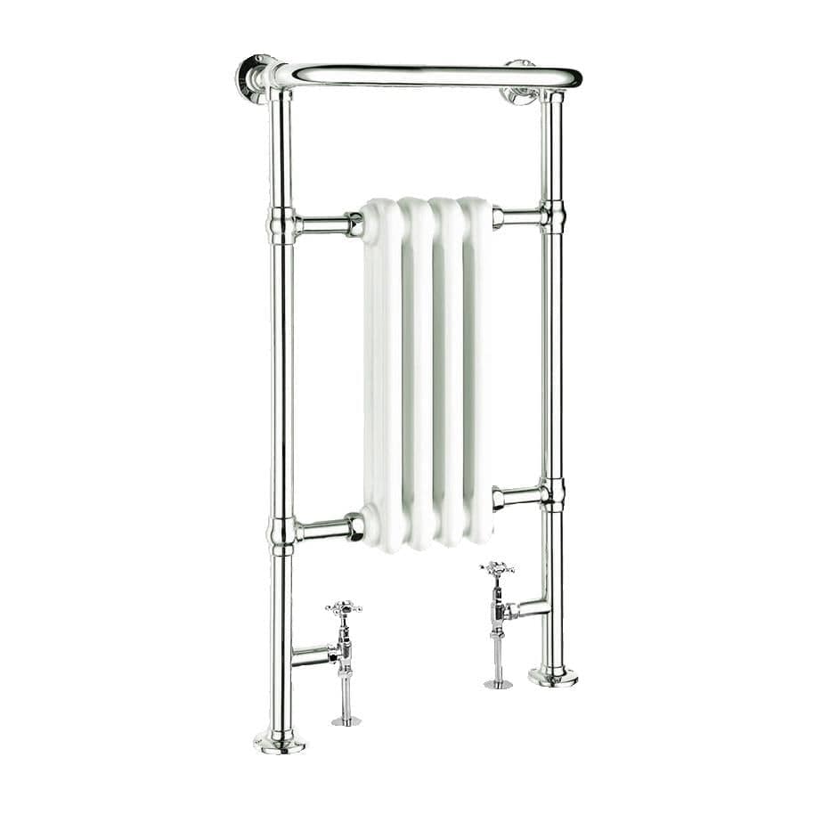 Reina Inset Radiator Reina Alicia Traditional Towel Rail 950 x 475mm in Chrome and White