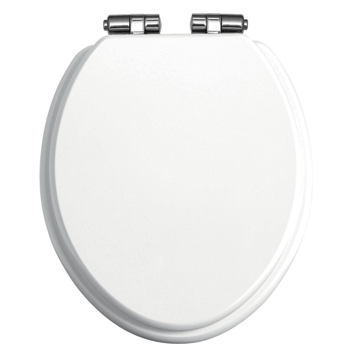 Heritage Toilet Seat White Gloss / Chrome Heritage Soft Close Wooden Toilet Seat