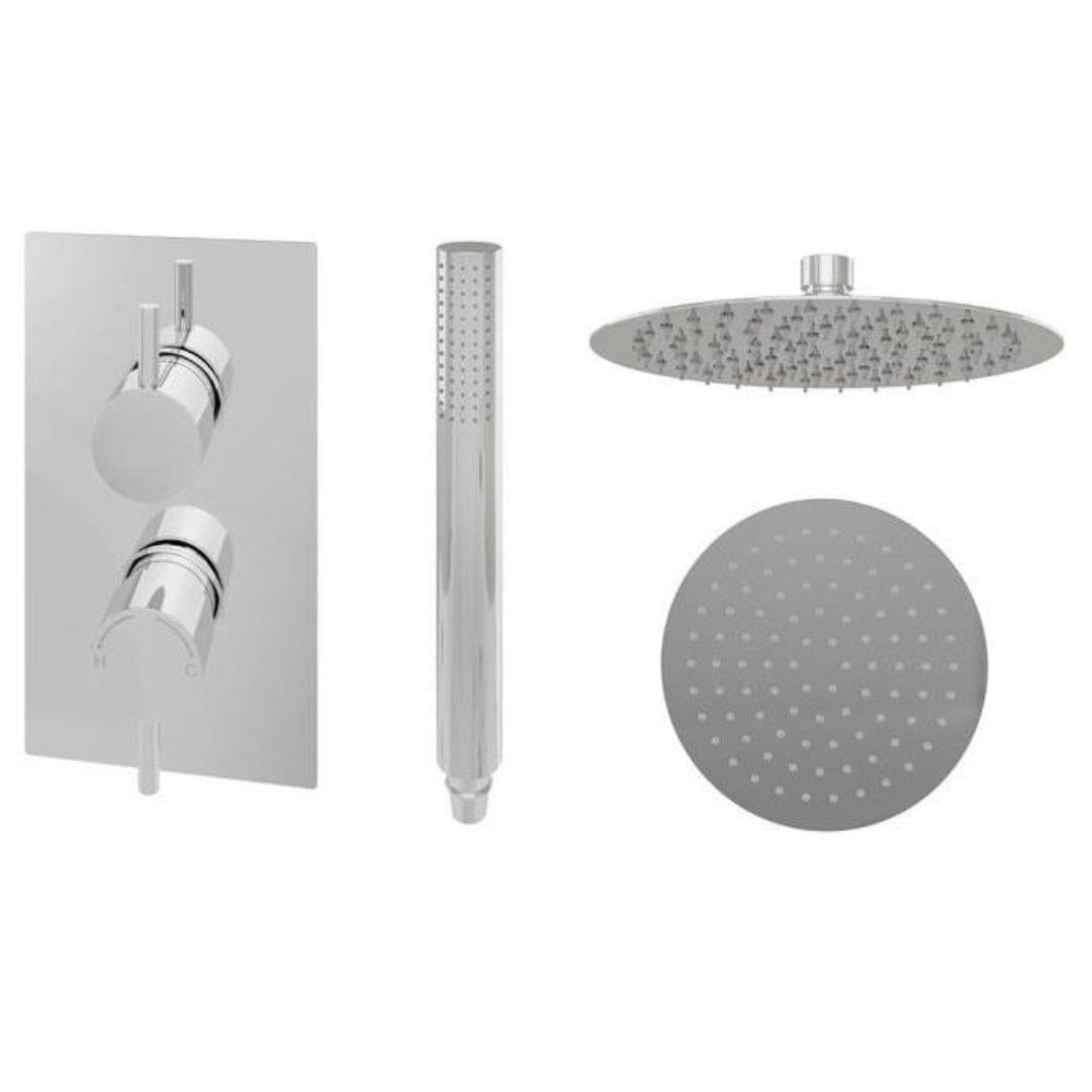Aquarius Concealed Shower Set Aquarius Modern Round Shower Bundle