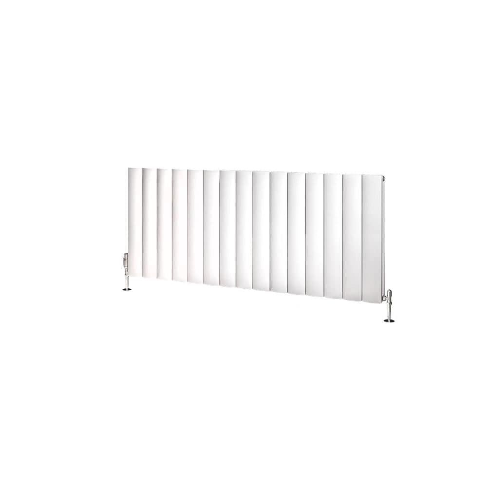 Eastbrook Panel Radiator Eastbrook Guardia Straight Horizontal Aluminium in Matt White
