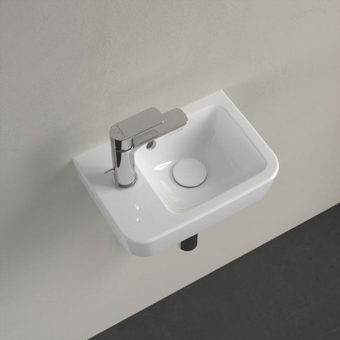 Villeroy & Boch Cloakroom Basin Villeroy & Boch O.novo Compact Hand Basin with OverFlow - 360mm Wide - in White Alpin