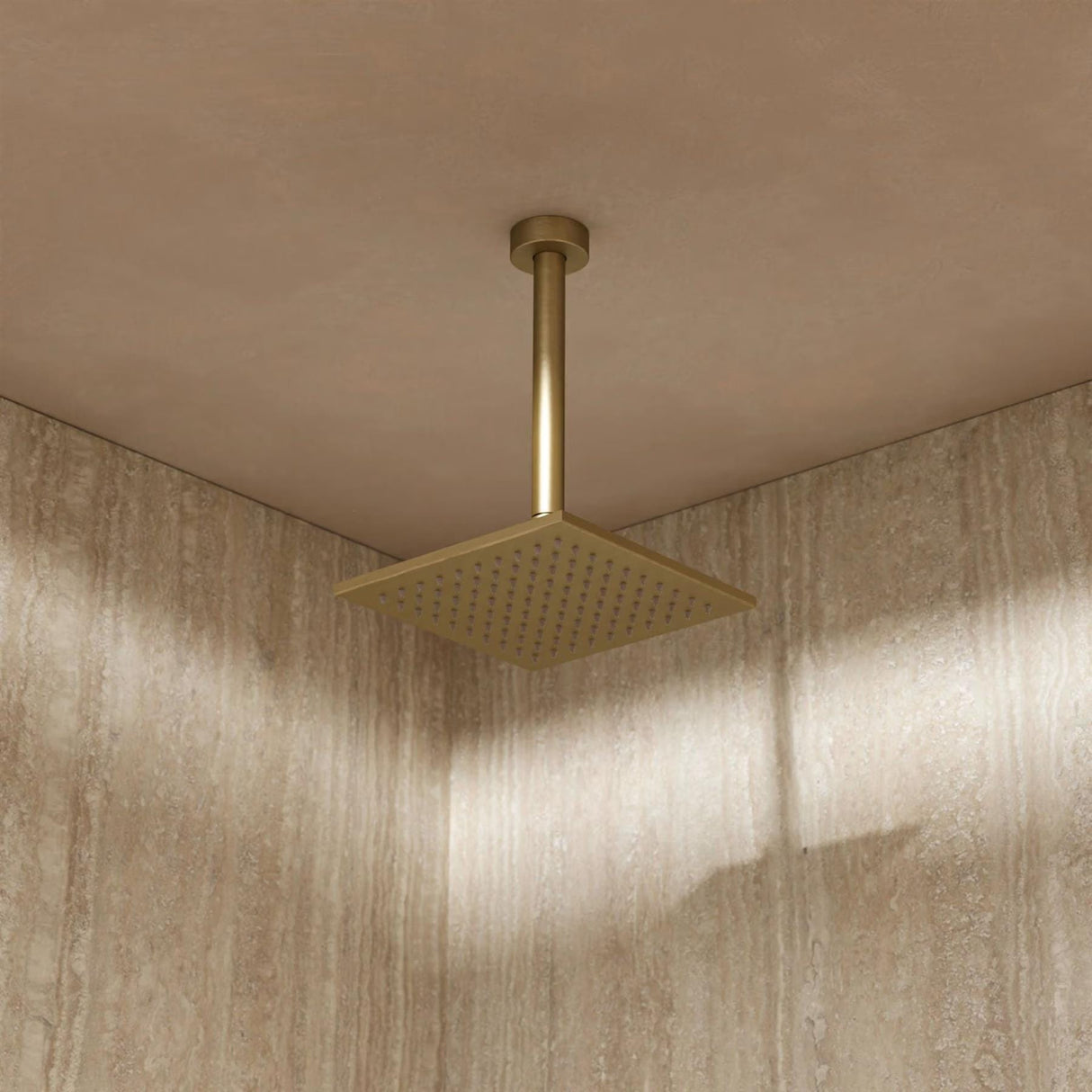 Crosswater Fixed Shower Head Brushed Brass / 200mm Crosswater Zion Fixed Shower Head