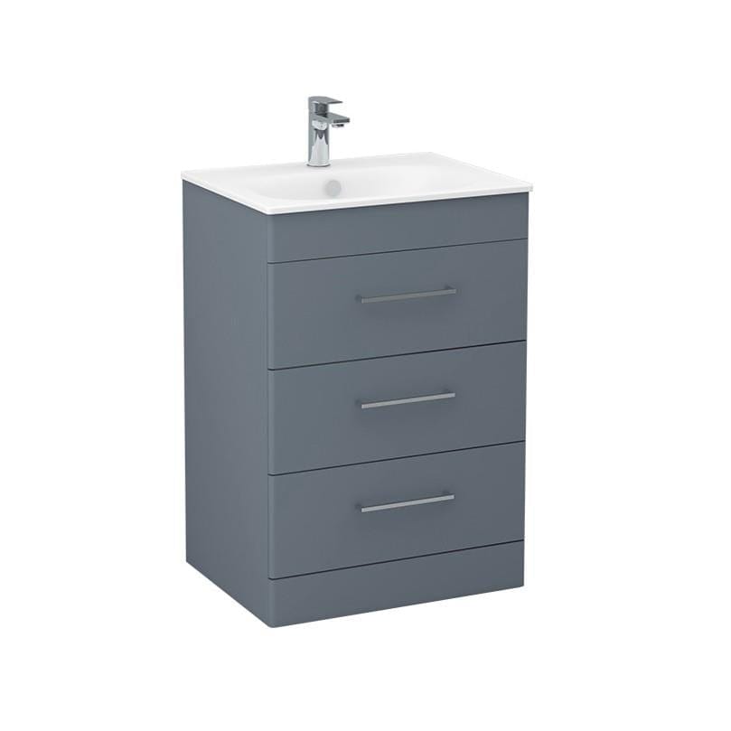 Imex Floor Standing Vanity Unit Imex Croma Floor Standing Three Drawer 600mm Vanity Unit with 1 Tap Hole Basin