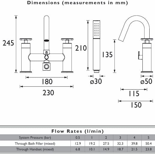 Heritage Bath Shower Mixer Heritage Salcombe Bath Shower Mixer Tap