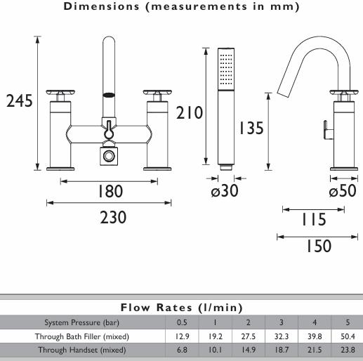 Heritage Bath Shower Mixer Heritage Salcombe Bath Shower Mixer Tap
