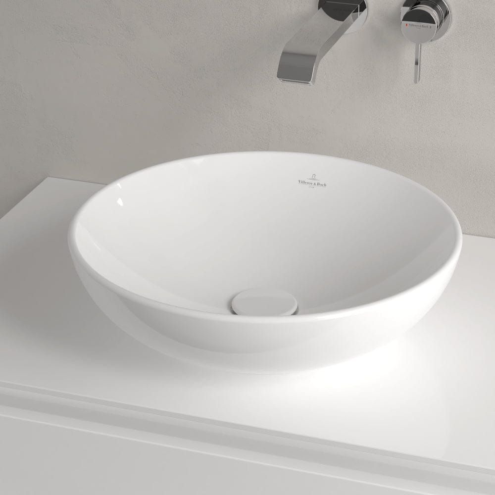Villeroy & Boch Countertop Basin Villeroy & Boch Loop & Friends Round Countertop Basin in White Alpin