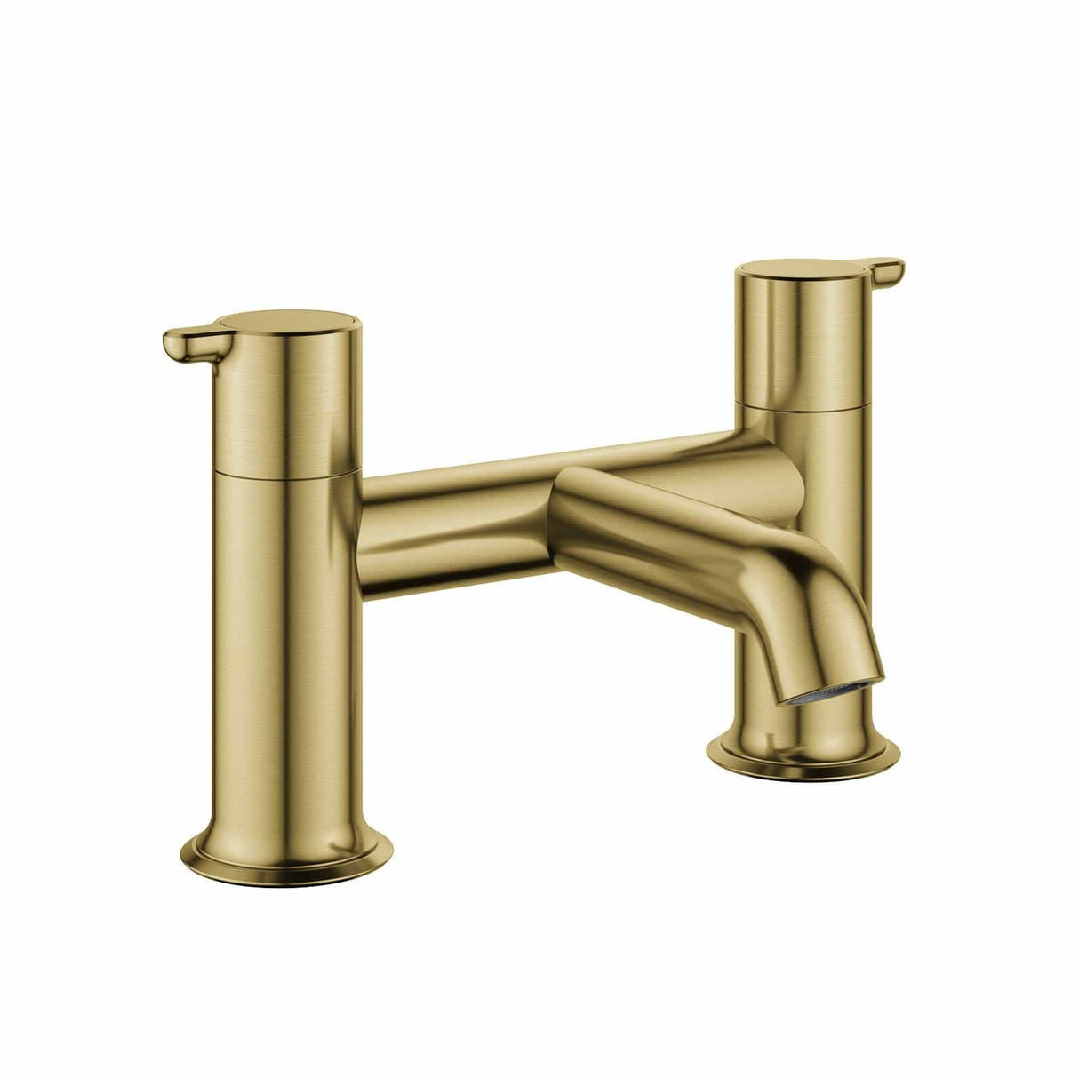 Flova Bath Mixer Brushed Brass Flova Moonlight 2 Hole Bath Filler Tap