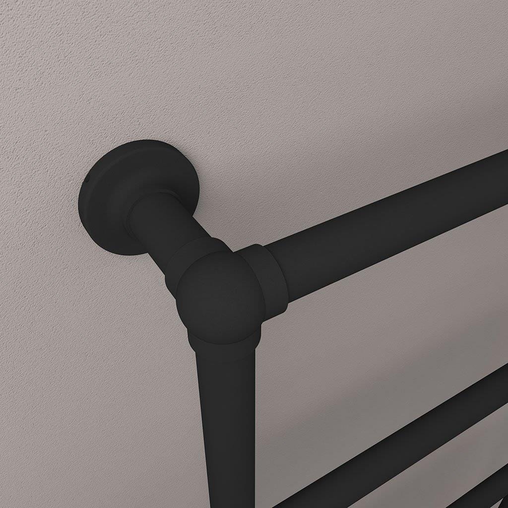 Eastbrook Traditional Towel Rail Eastbrook Stour Vertical Traditional Heated Towel Rail in Matt Black