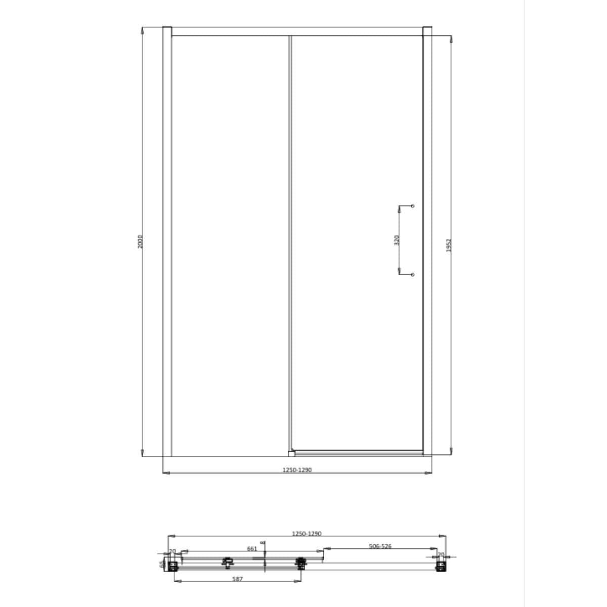 Crosswater Sliding Shower Door Crosswater Asura 8mm Sliding Shower Door