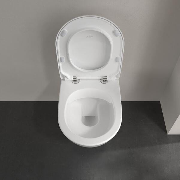 Villeroy & Boch Wall Hung Toilet Villeroy & Boch Subway 2.0 Combi-Pack Wall Hung DirectFlush Rimless Toilet with Slimline Soft Close Seat in White Alpin