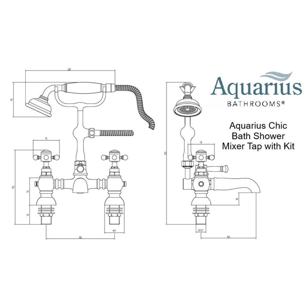 Aquarius Bathrooms Bath Shower Mixer Aquarius Chic Bath Shower Mixer Tap