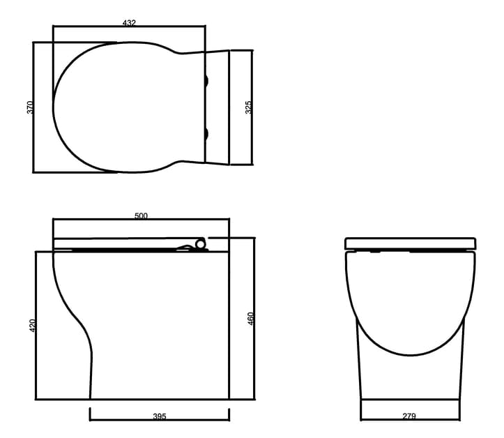 Britton Back to Wall Toilet Britton Trim Rimless Back to Wall Toilet with Soft Close Seat in White