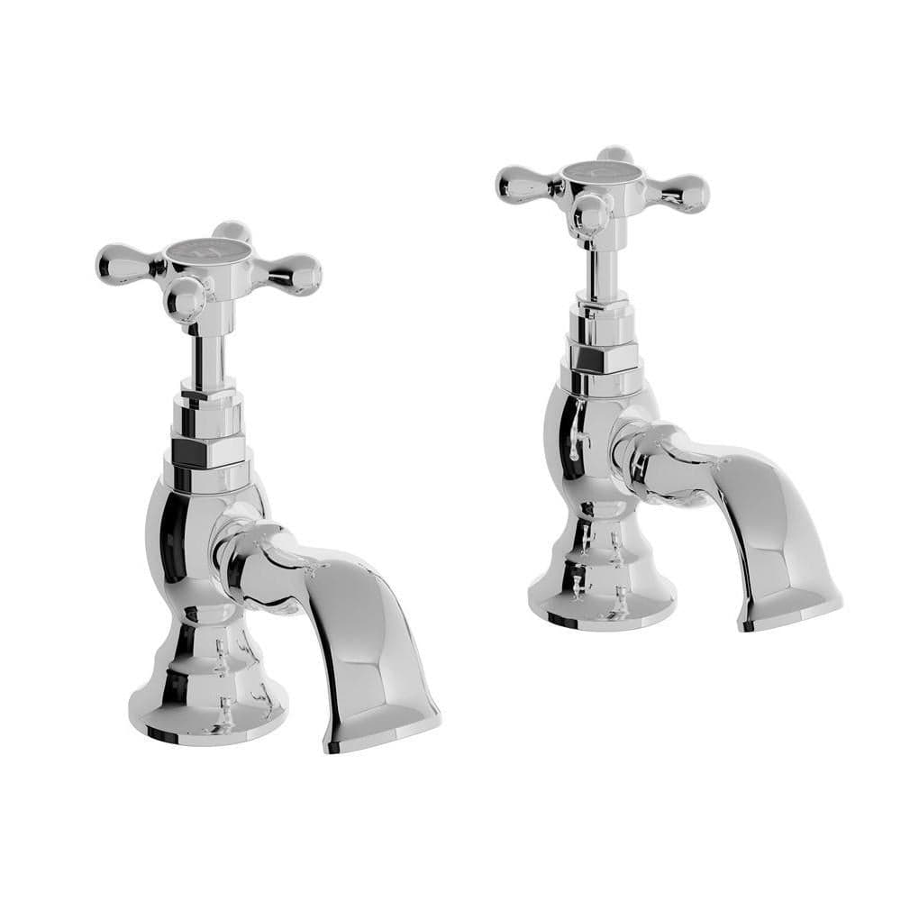 Heritage Pillar Basin Tap Heritage Trinity Basin Pillar Taps (Pair) in Chrome