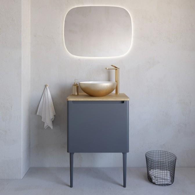 Crosswater Countertop Basin Brushed Brass Effect Crosswater Circus Round Countertop Basin - 400mm