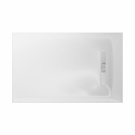 Crosswater Rectangle Shower Tray Gloss White / 800 x 1700mm Crosswater Vito Rectangle 25mm Stone Resin Shower Tray
