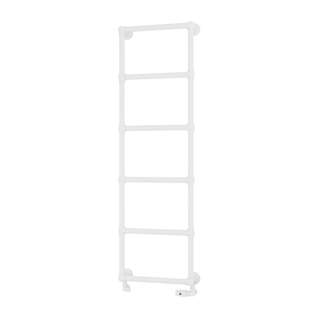 Eastbrook Traditional Towel Rail 1550 x 500 / Dual Fuel Eastbrook Stour Vertical Traditional Heated Towel Rail in Matt White