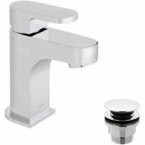 VADO Cloakroom Tap Vado Life Mini Mono Basin Mixer Tap with Universal Waste in Chrome