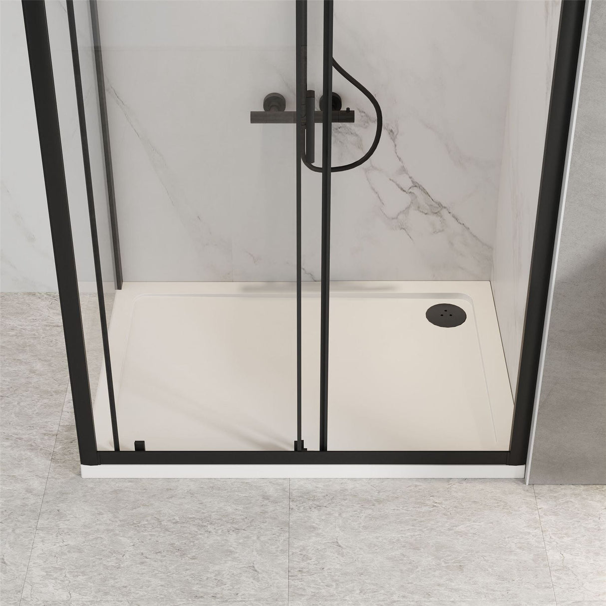 Aquarius Bathrooms Sliding Shower Door Aquarius Urbano 6mm Sliding Shower Door 1850mm
