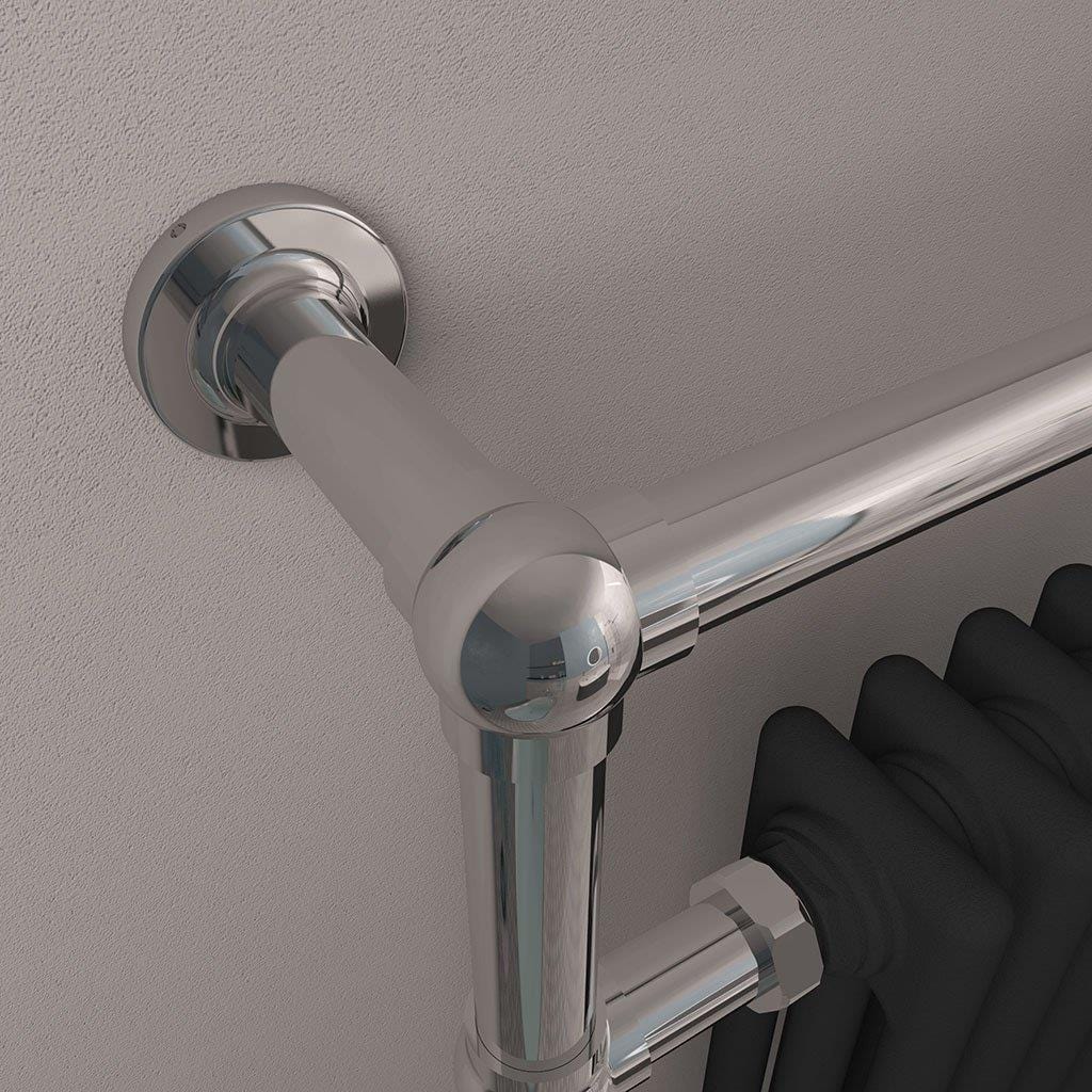 Eastbrook Insert Radiator Eastbrook Avon Straight Vertical Traditional Radiator in Chrome/Matt Black