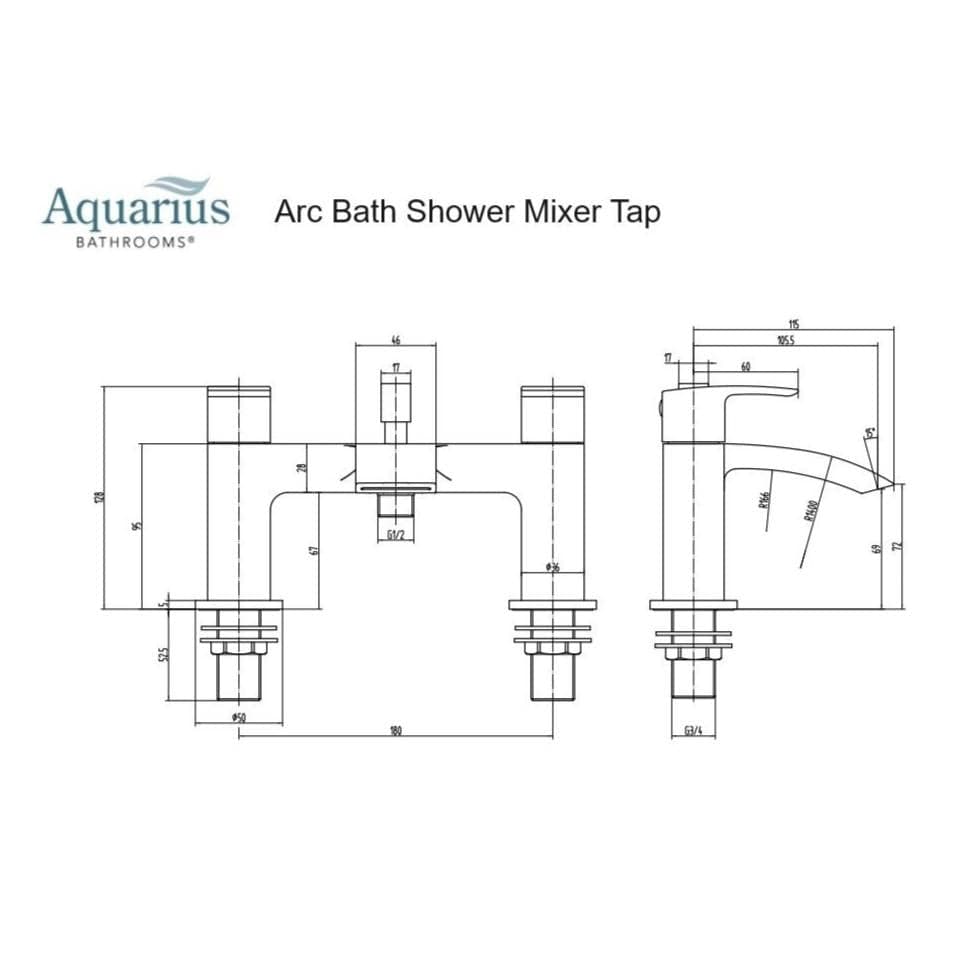 Aquarius Bath Shower Mixer Aquarius Arc Bath Shower Mixer Tap with Shower Kit