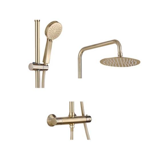 Aquarius Exposed Shower Set Aquarius Harik 2 Round Adjustable Thermostatic Shower & Kit