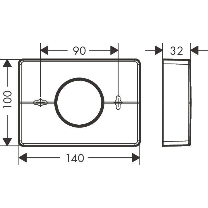 Hansgrohe Bins Hansgrohe Sanitary Bag Dispenser