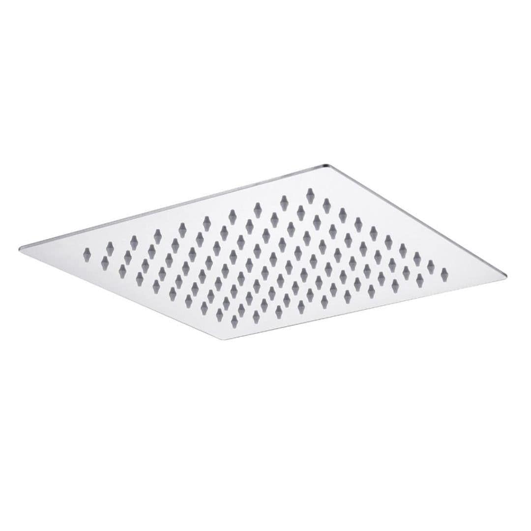 Aquarius Fixed Shower Head Chrome Aquarius RainLux Square Slim Shower Head
