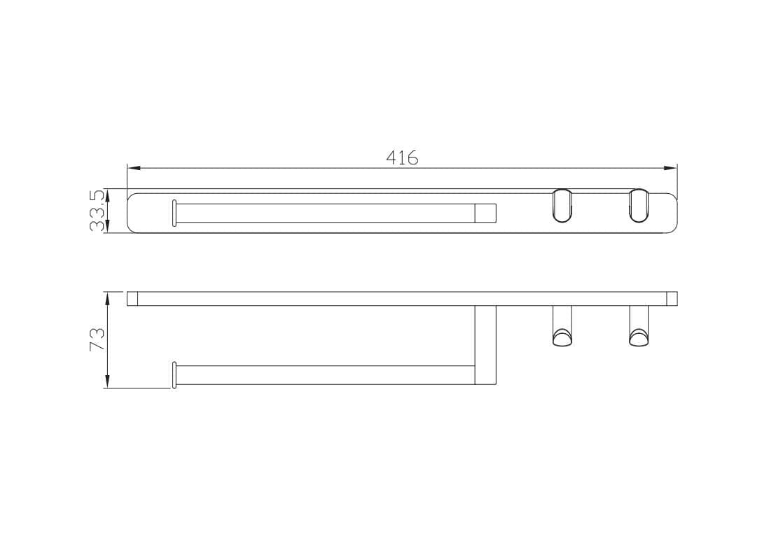 Aquarius Accessory Set Aquarius Auro Towel Ring and Double Hook in Brushed Brass