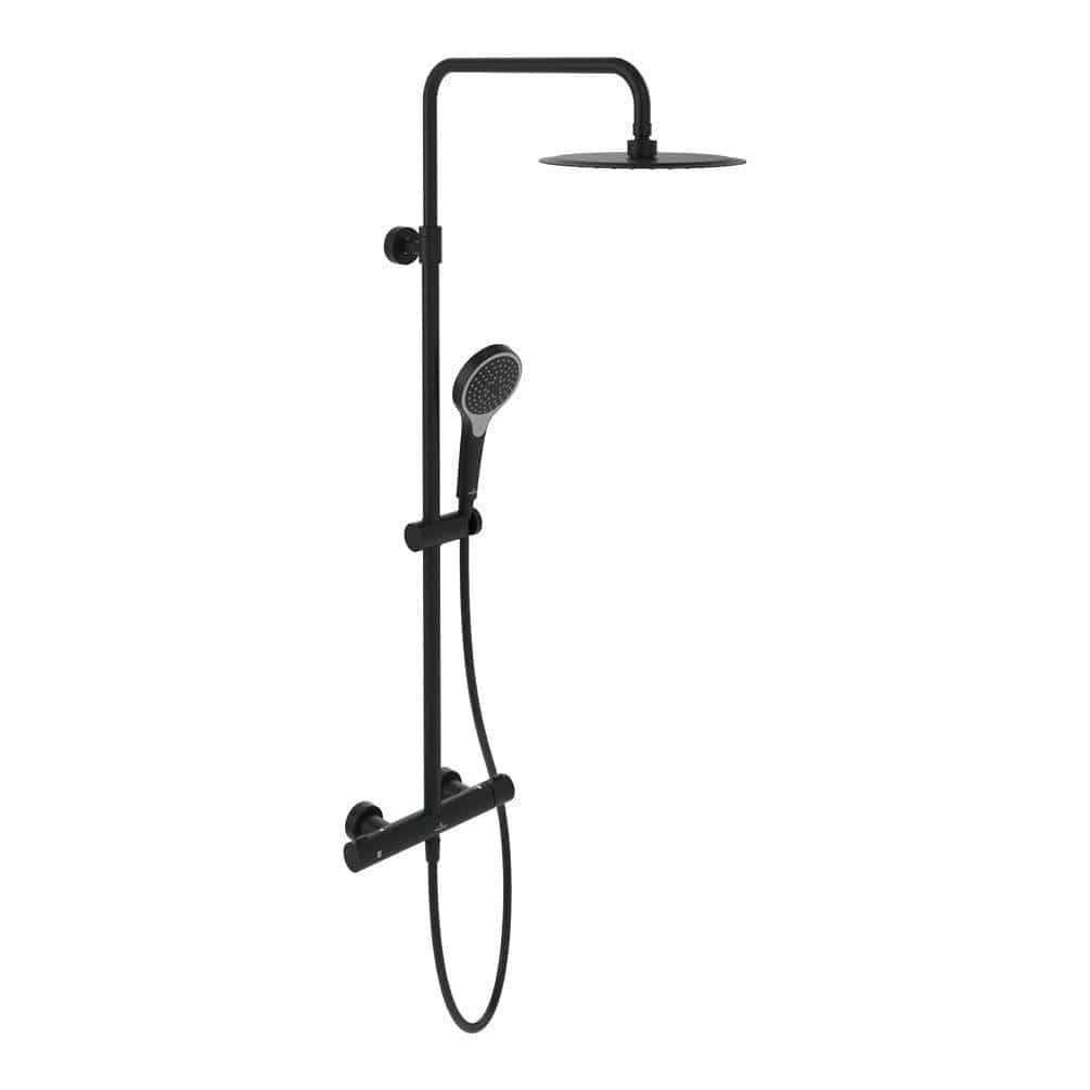 Villeroy & Boch Exposed Shower Set Villeroy & Boch Verve Exposed Shower Valve Set with Adjustable Riser, Fixed Head and Handset