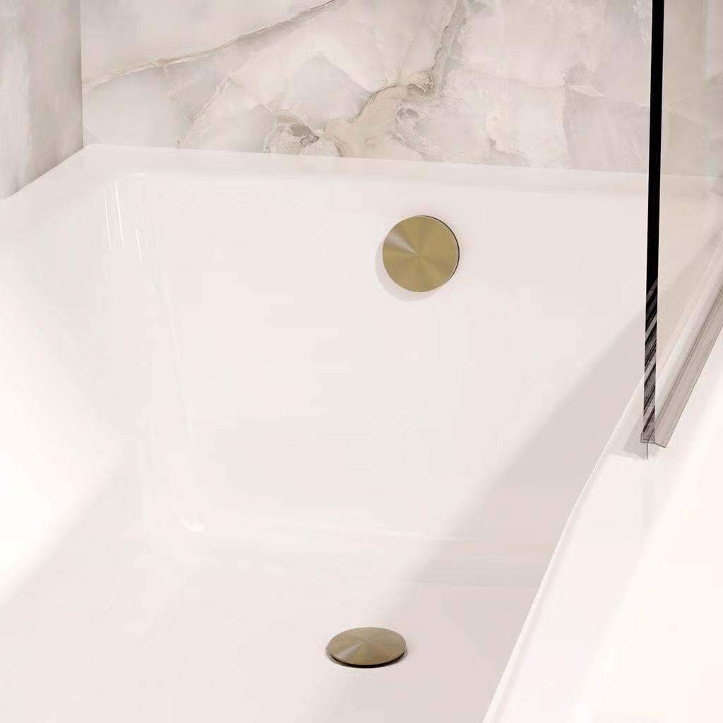 Crosswater Bath Waste Stainless Brushed Brass Effect Crosswater 3ONE6 Click Clack Bath Waste