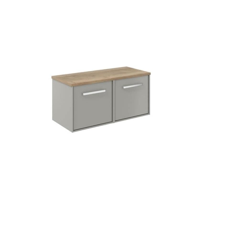 Crosswater Wall Mounted Vanity Unit Storm Grey / 1000mm / Windsor Oak Crosswater Infinity Wall Mounted Vanity Unit with Worktop