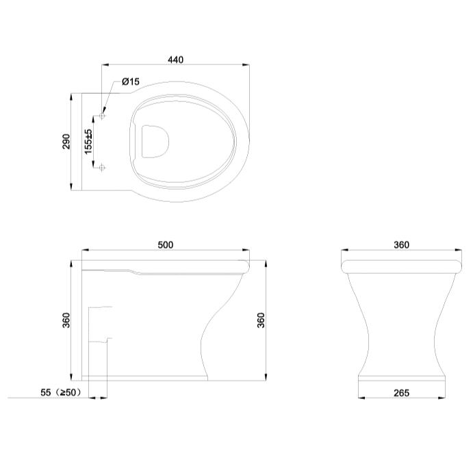 Burlington Wall Hung Toilet Burlington Guild Wall Hung Toilet